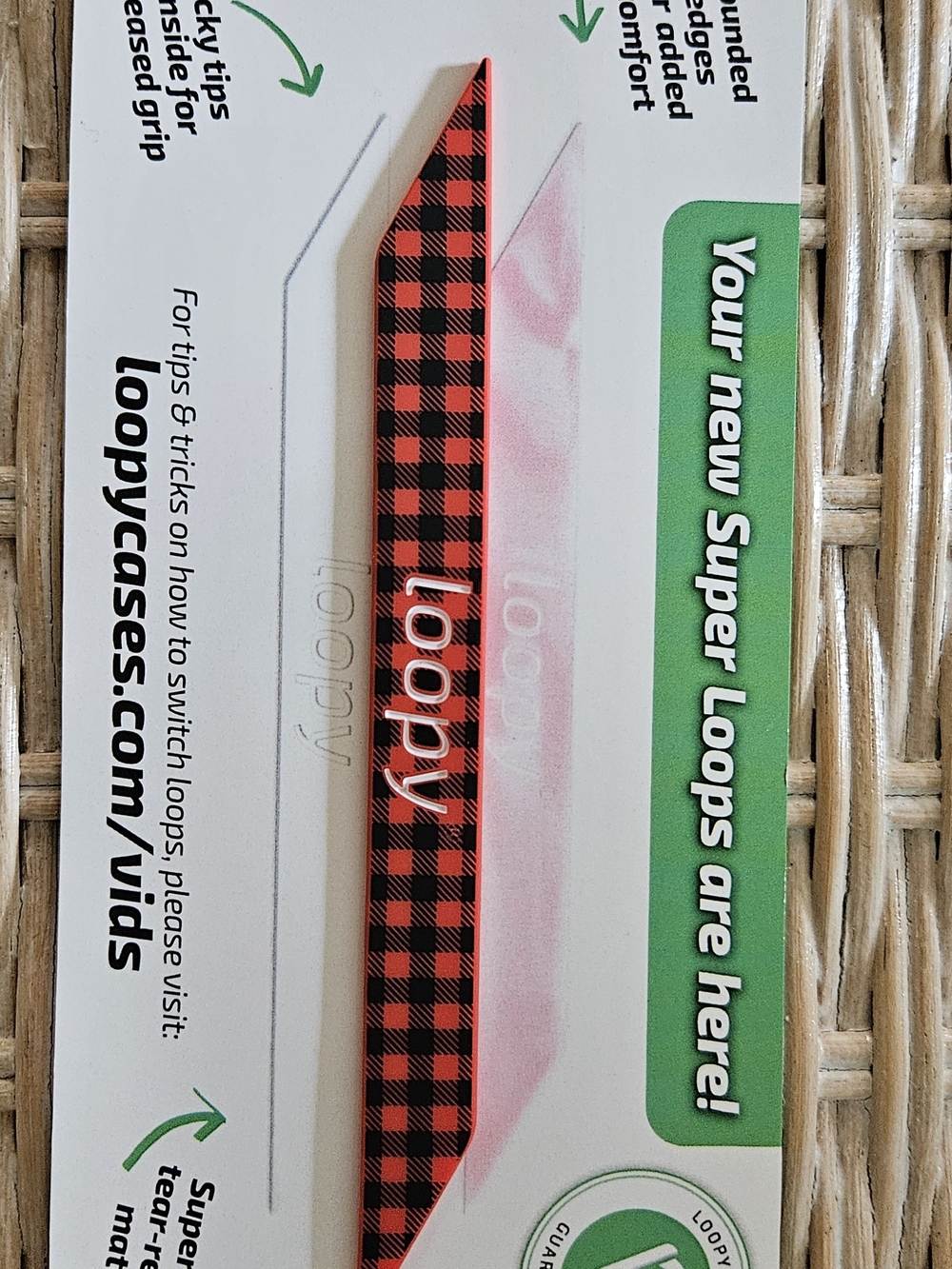 Loopy Case Red and Black Buffalo Phone Case Loop